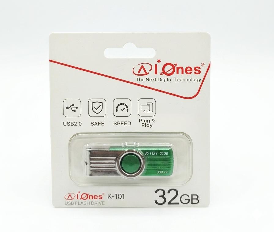 MEMORIA USB AIONES 32GB K101 PLASTICO COLOR  VERDE