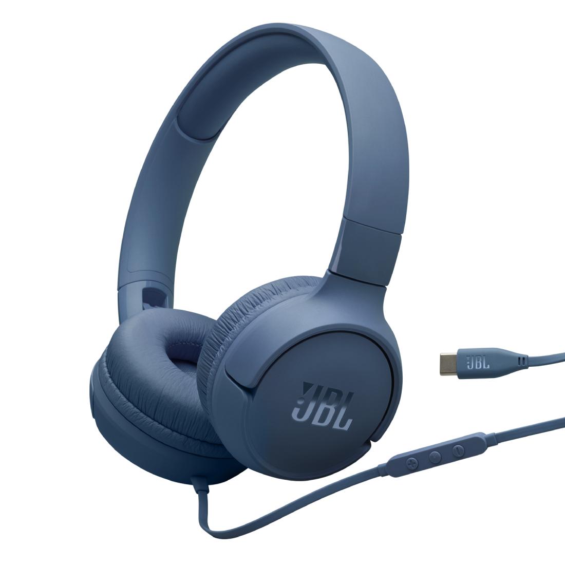 AUDIFONOS DIADEMA JBL ON EAR TUNE 520C BLUE USB/C