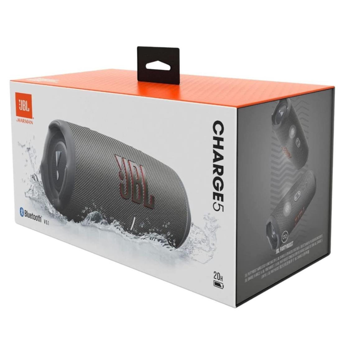 BOCINA  JBL CHARGE-5 PORTABLE GREY 20h