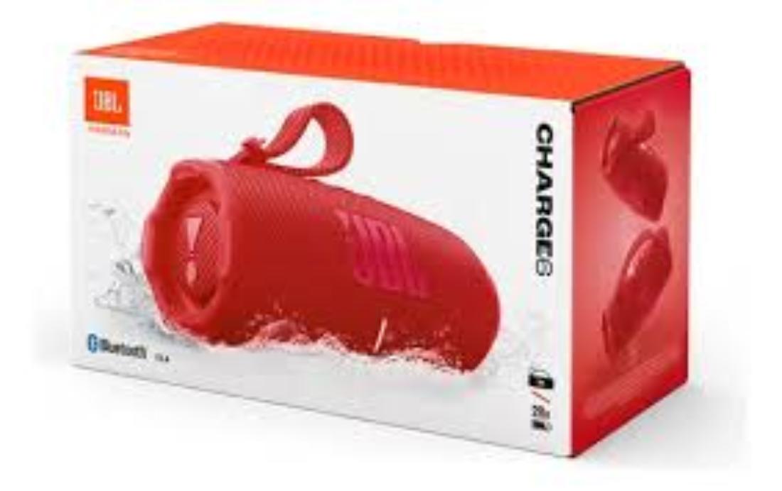 BOCINA  JBL CHARGE-6 PORTABLE RED 28HRS