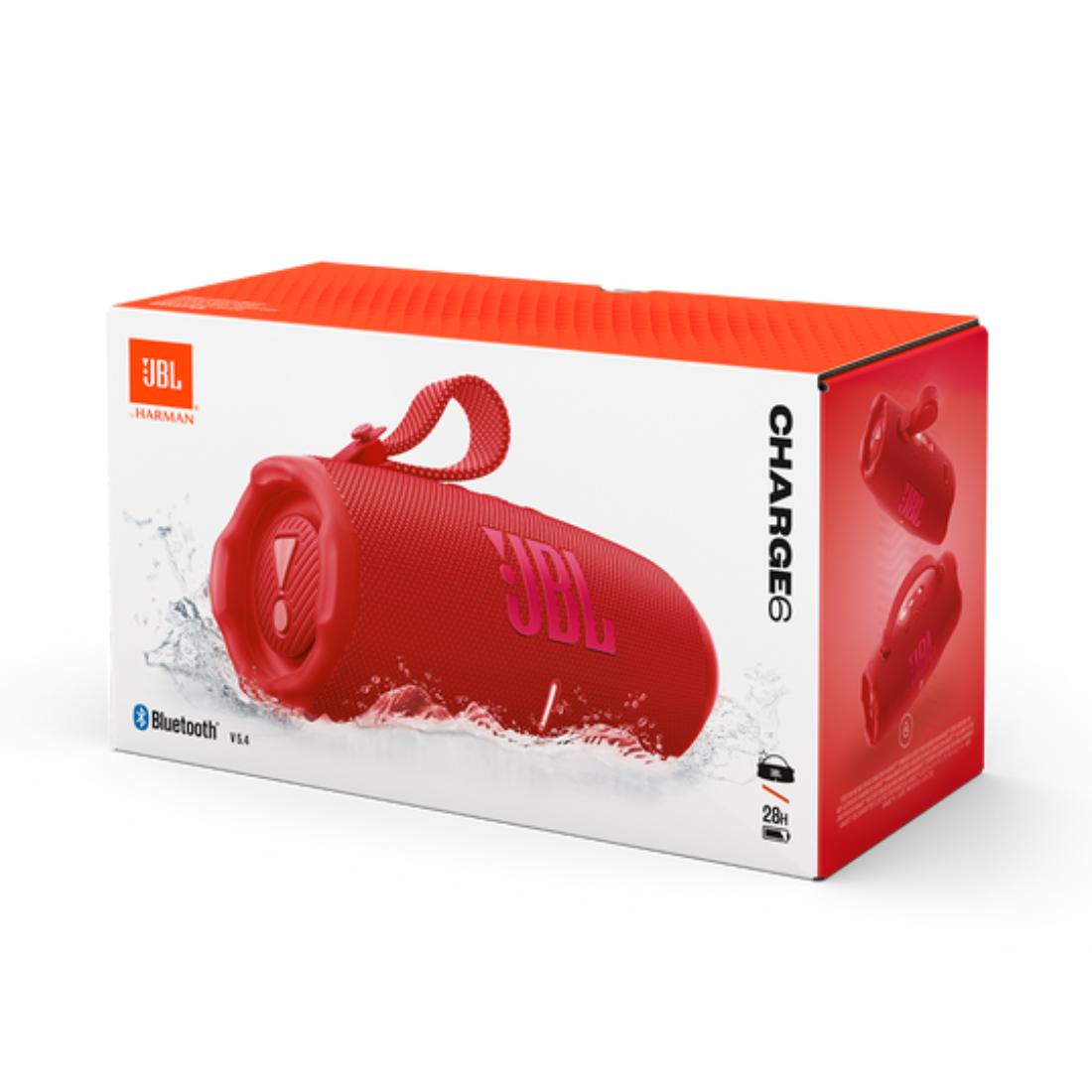 BOCINA  JBL CHARGE-6 PORTABLE RED 28HRS