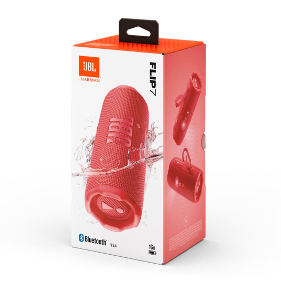 BOCINA JBL FLIP 7 WATERPROOF ROJO 16h