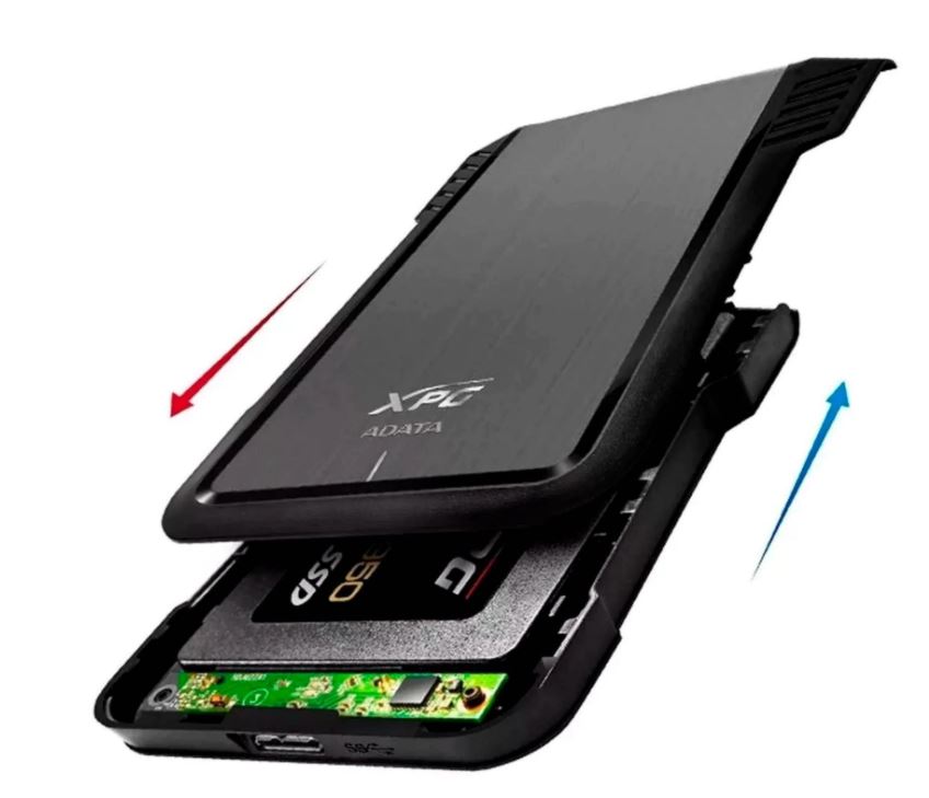 CASE ADATA EX500 XPG PARA DISCOS 2.5" ROJO