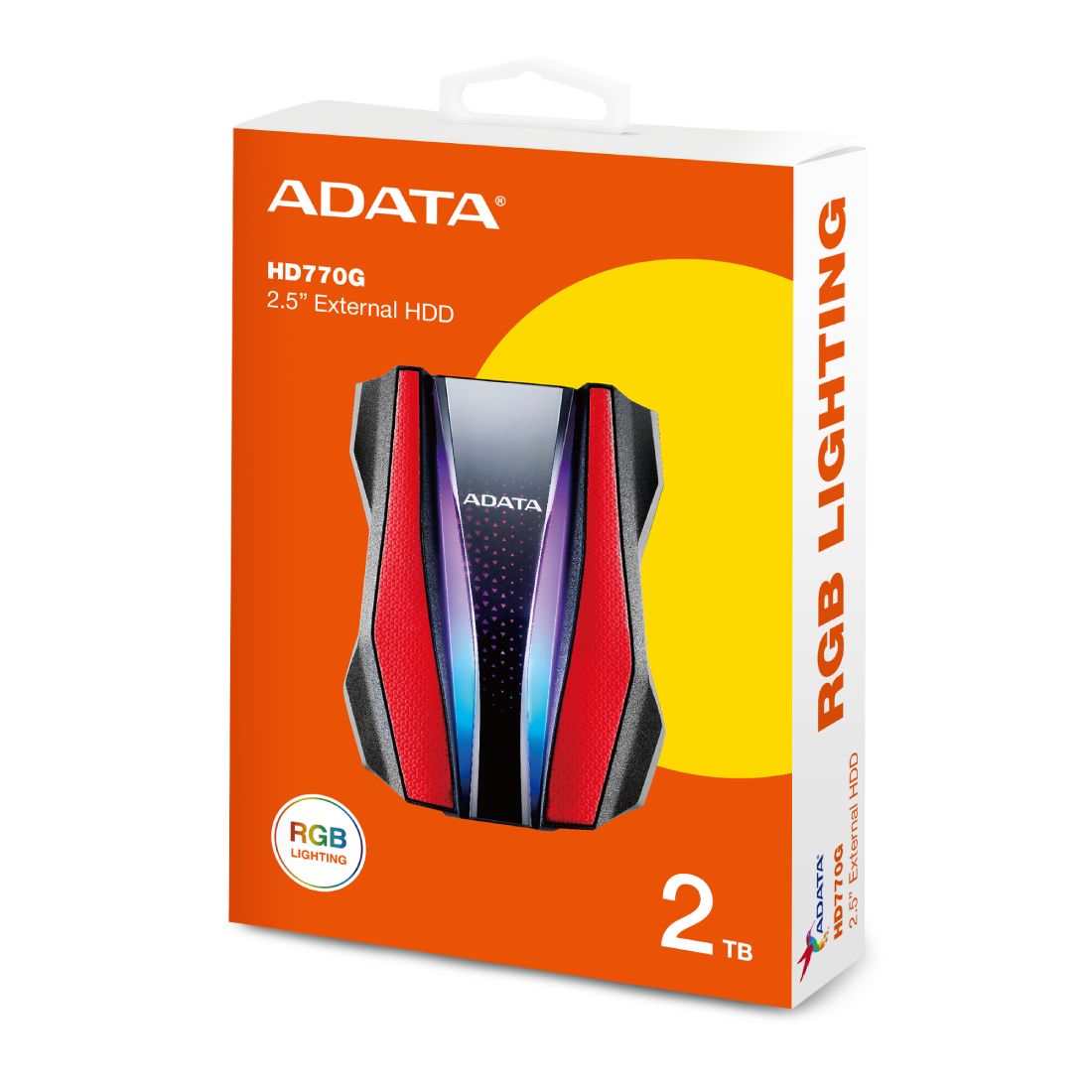DISCO DURO ADATA 770G RGB 2TB ROJO