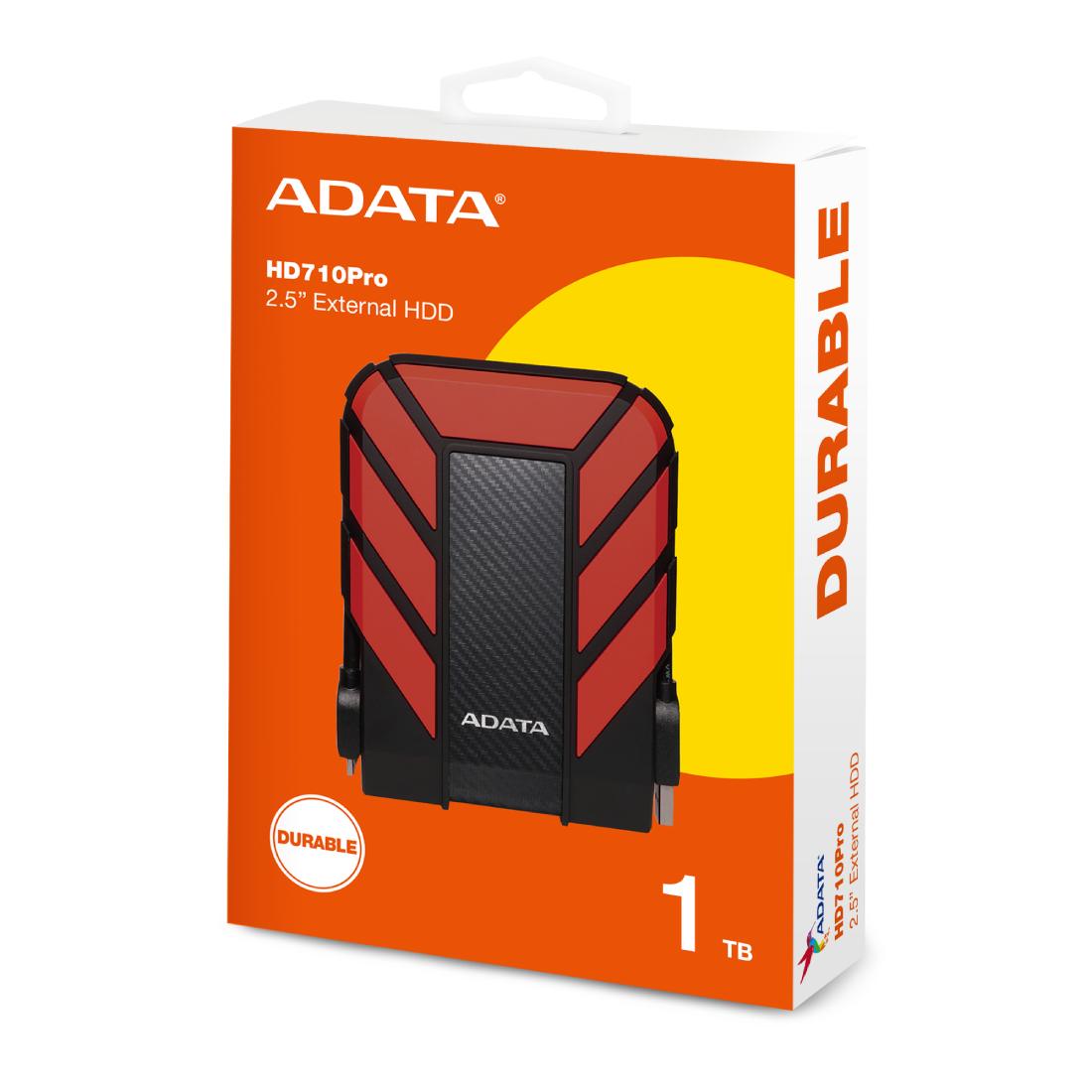DISCO DURO EXTERNO ADATA HD710 PRO 1TB 3.1 Rojo