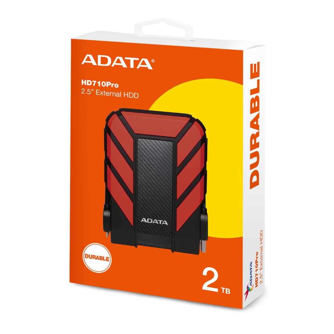 DISCO DURO EXTERNO ADATA HD710 2TB 3.1 Rojo