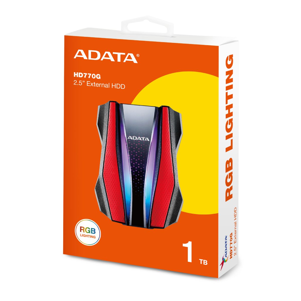 DISCO DURO DURO ADATA 770G RGB 1TB ROJO