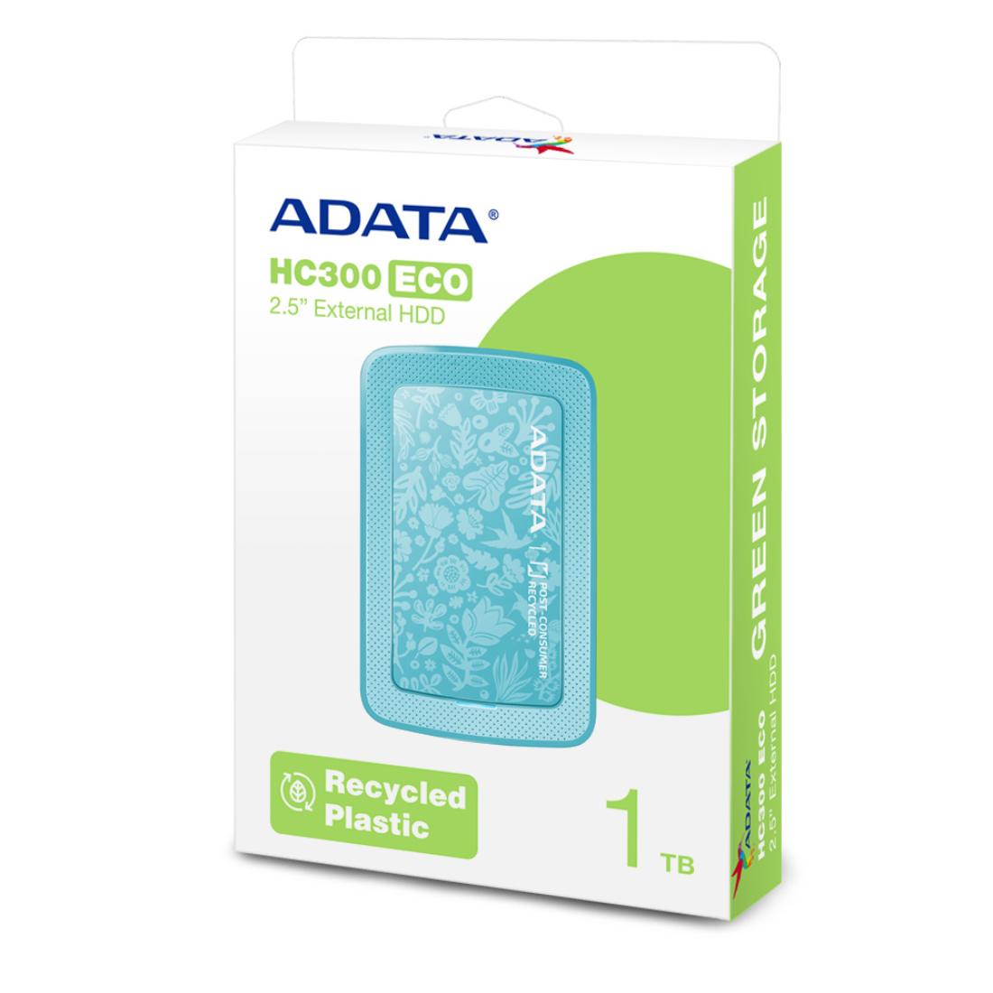 DISCO DURO EXTERNO ADATA HC300 ECO 1TB 3.2 ESMERALDA