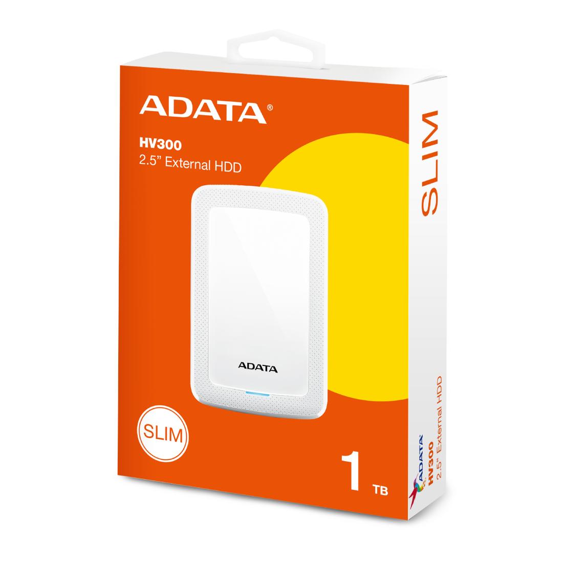 DISCO DURO EXTERNO ADATA HV300 1TB 3.2 Blanco