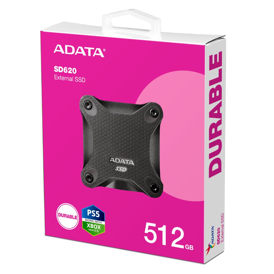 DISCO SSD ADATA EXTERNO SD620 NEGRO 512GB