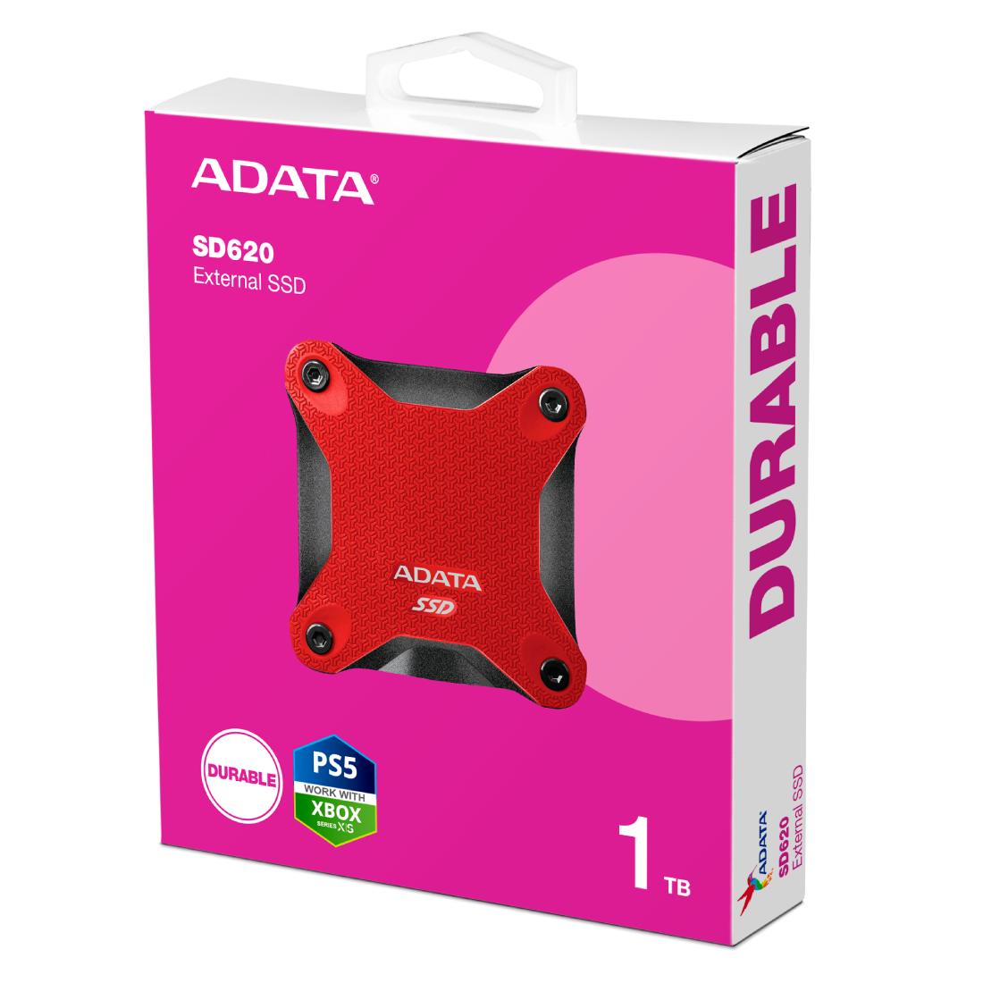DISCO SSD ADATA EXTERNO SD620 ROJO 1TB