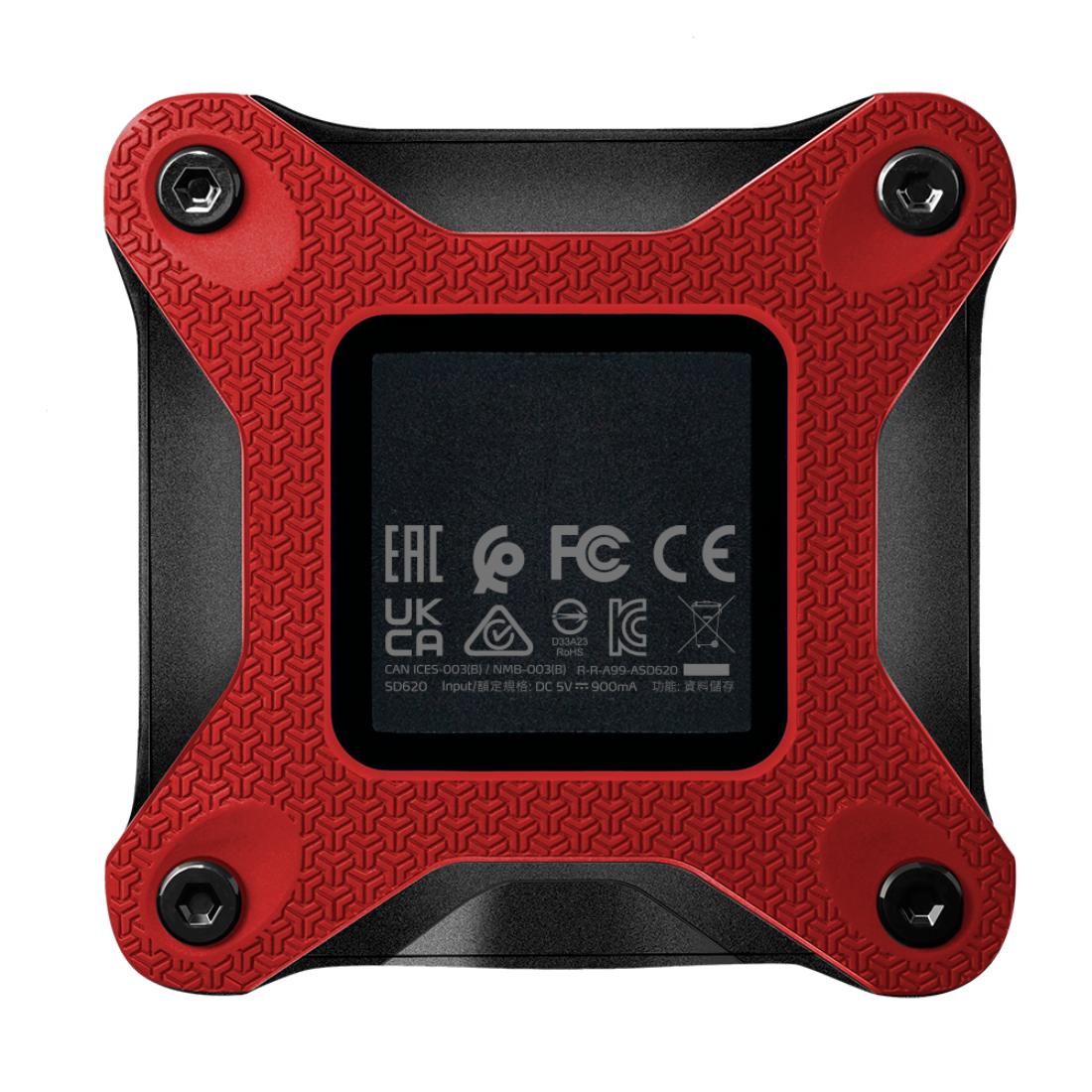 DISCO SSD ADATA EXTERNO SD620 ROJO 512GB