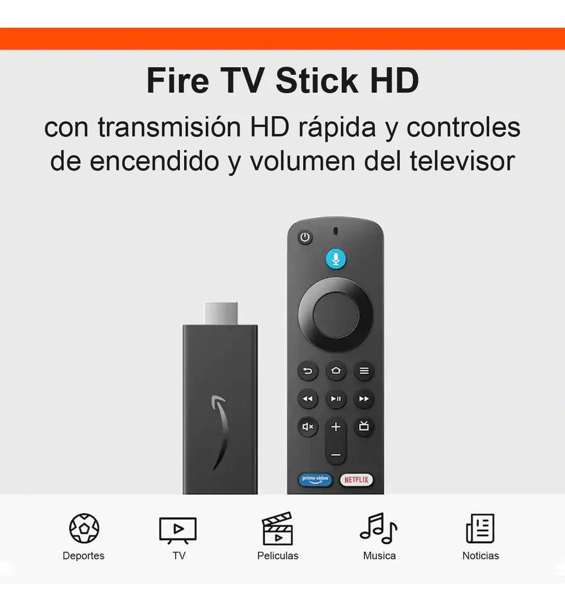 Fire Stick Amazon HD Wi-Fi 5 8 Gb