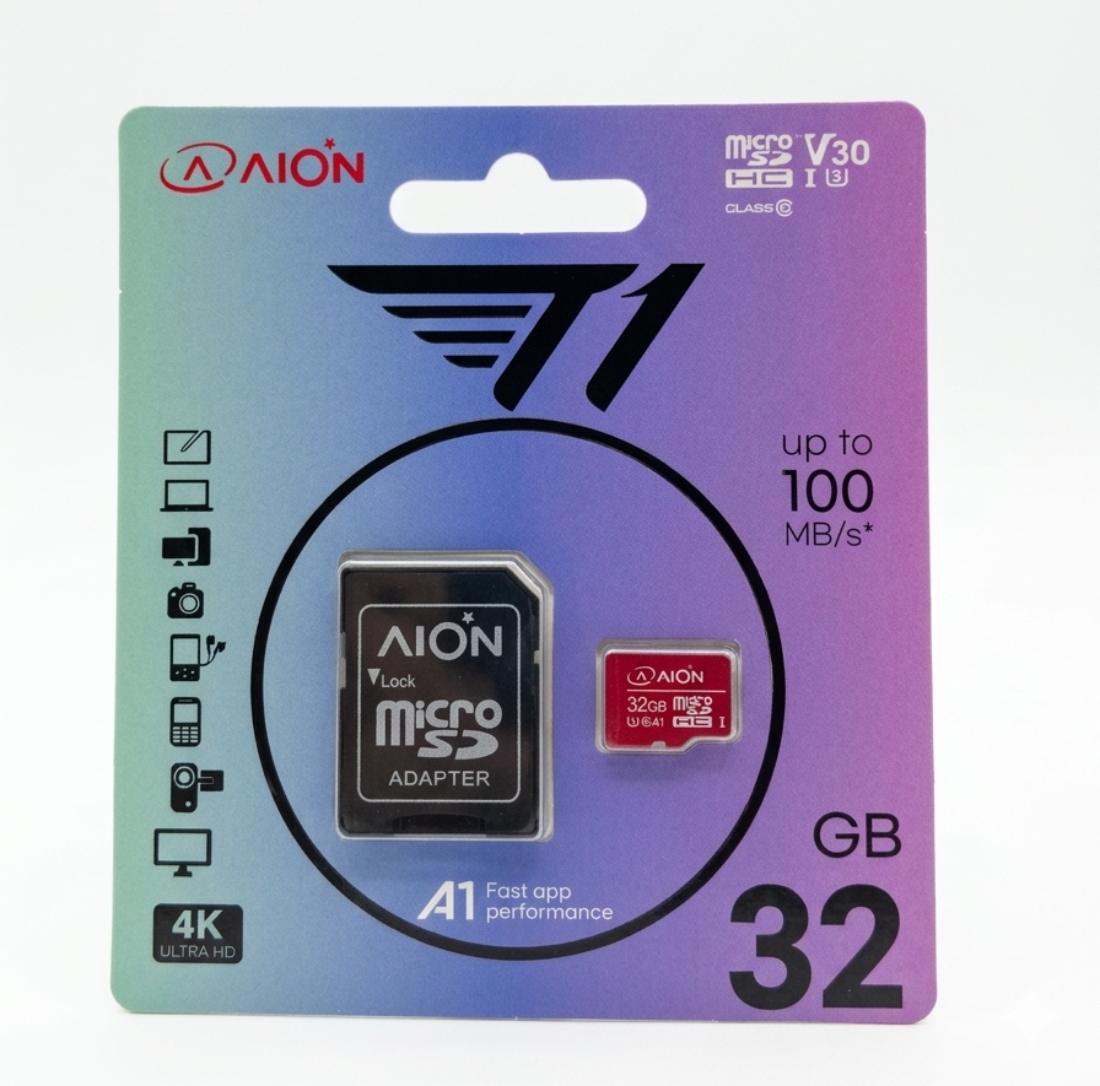 MEMORIA MICRO SD 64GB AION 4K U3 T1 100MBS