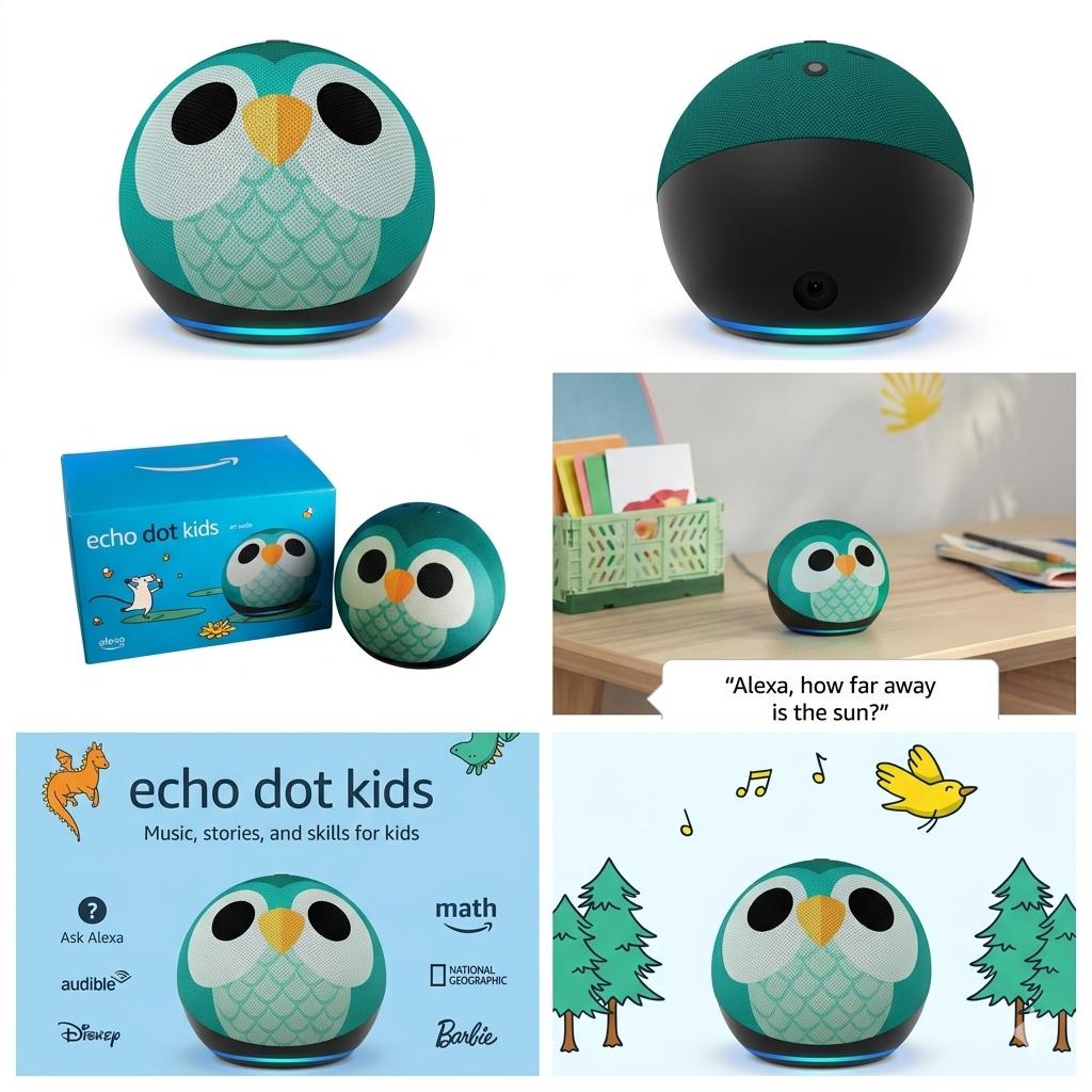 Bocina Alexa Echo dot Kids Buho