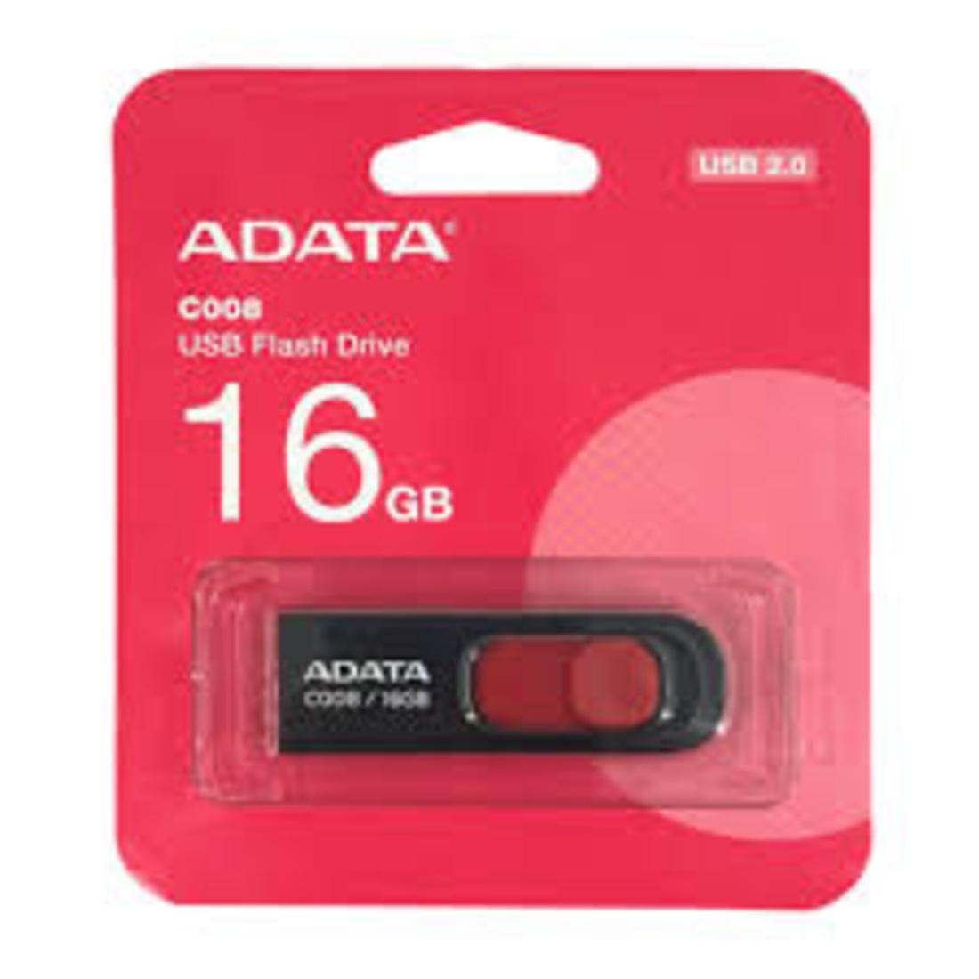 MEMORIA ADATA USB  16GB C008 NEGRO/ROJO