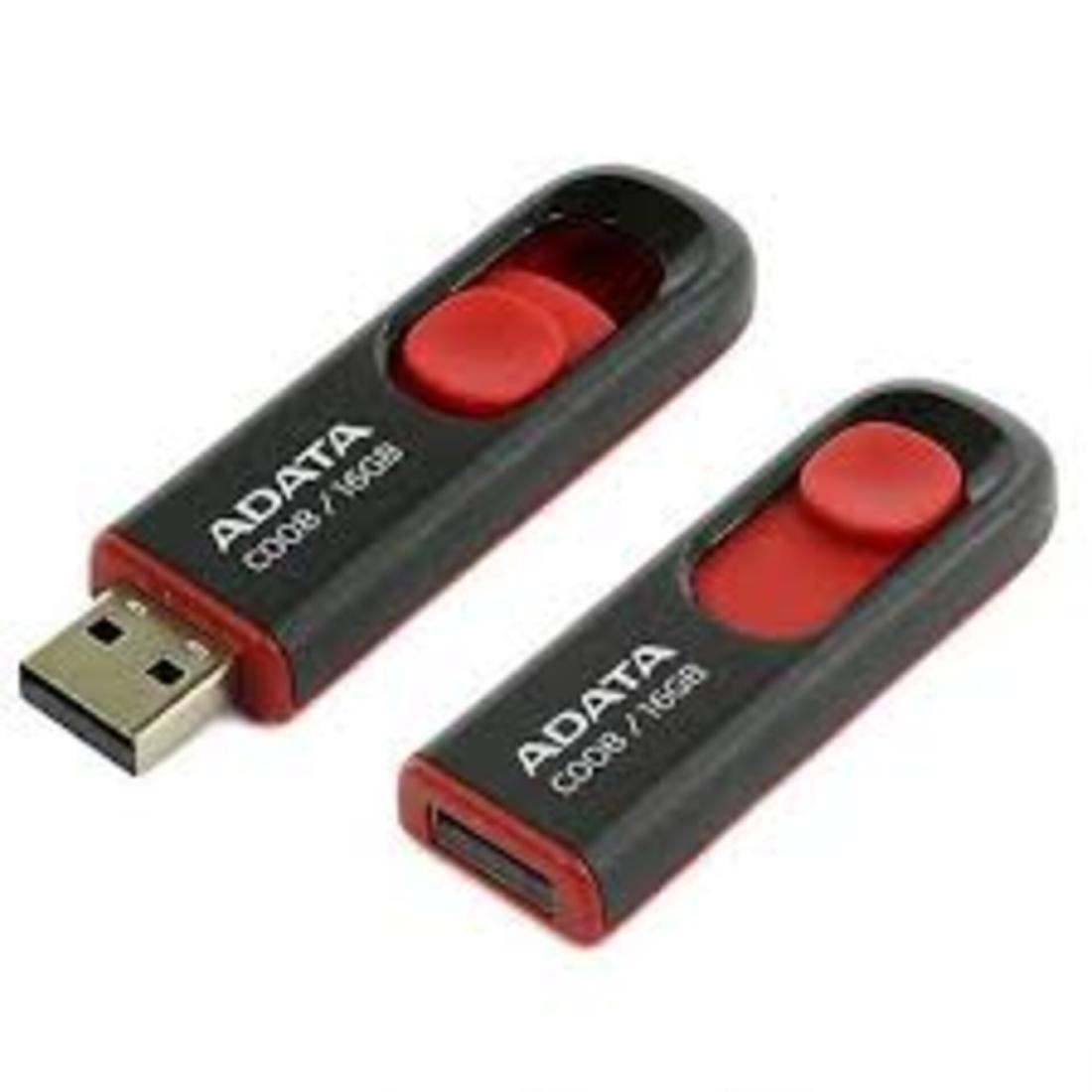 MEMORIA ADATA USB  16GB C008 NEGRO/ROJO