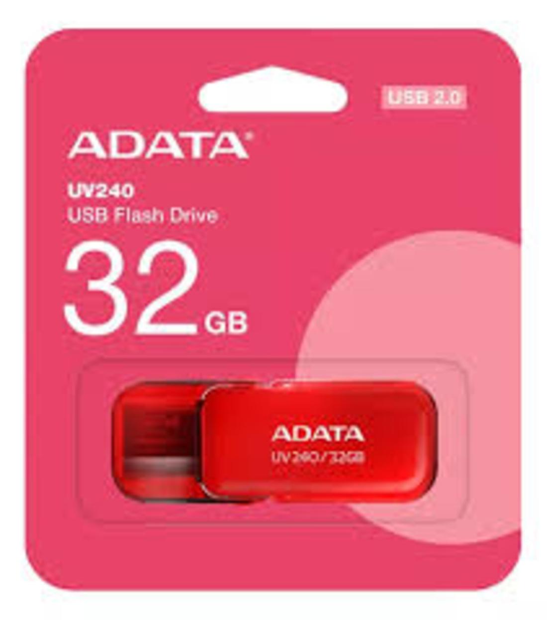 MEMORIA ADATA USB  32GB AUV240 ROJO