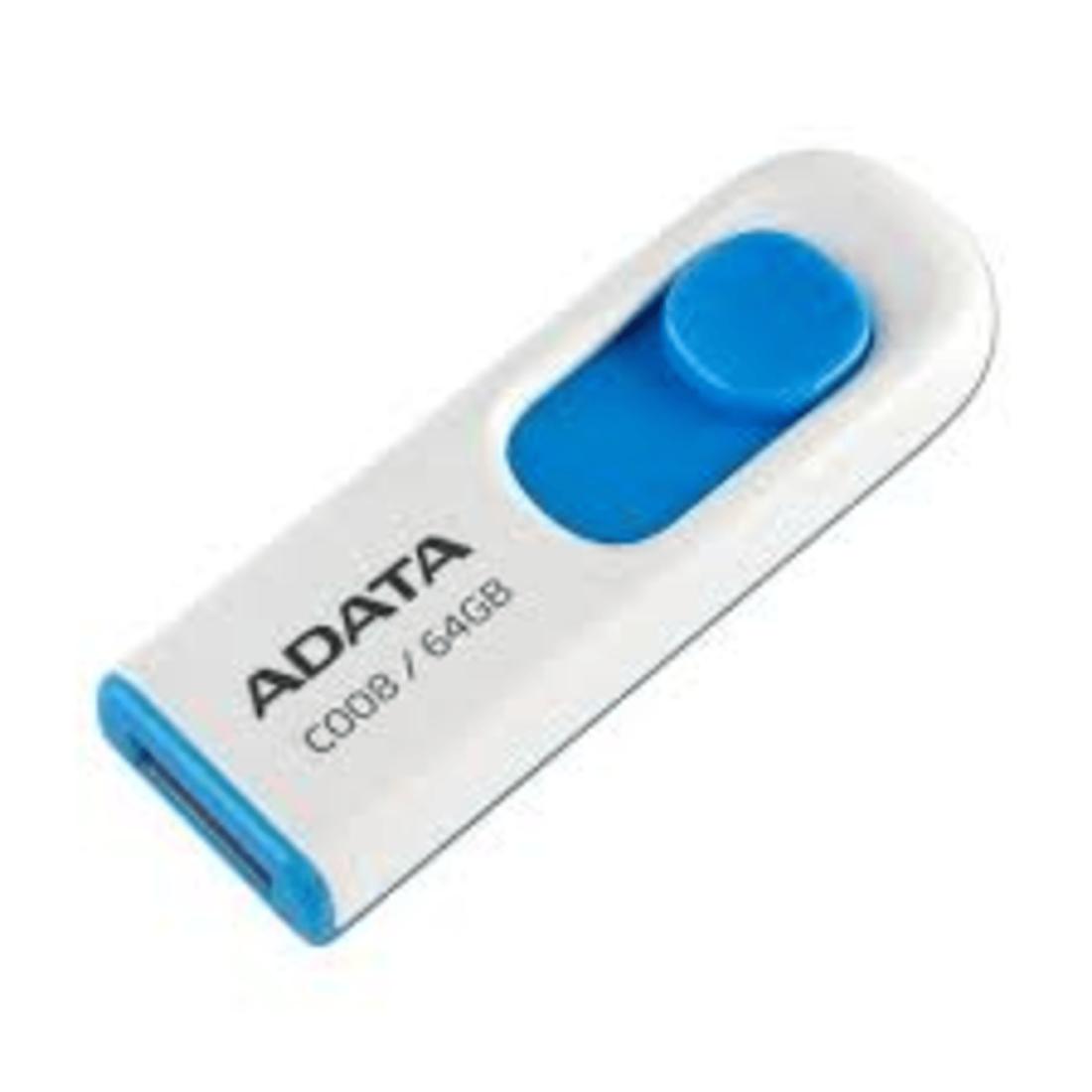 MEMORIA ADATA USB  64GB C008 BLANCO 2.0