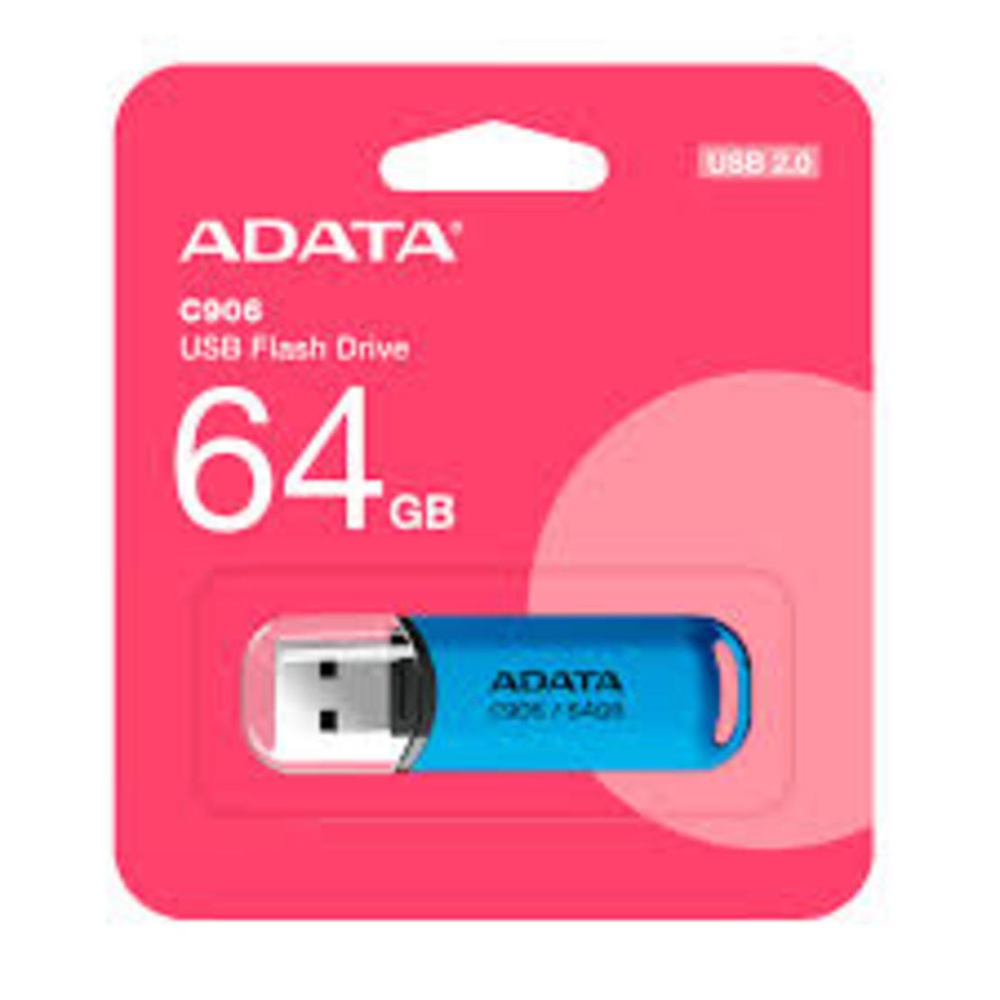 MEMORIA ADATA USB  64GB C906 AZUL 2.0