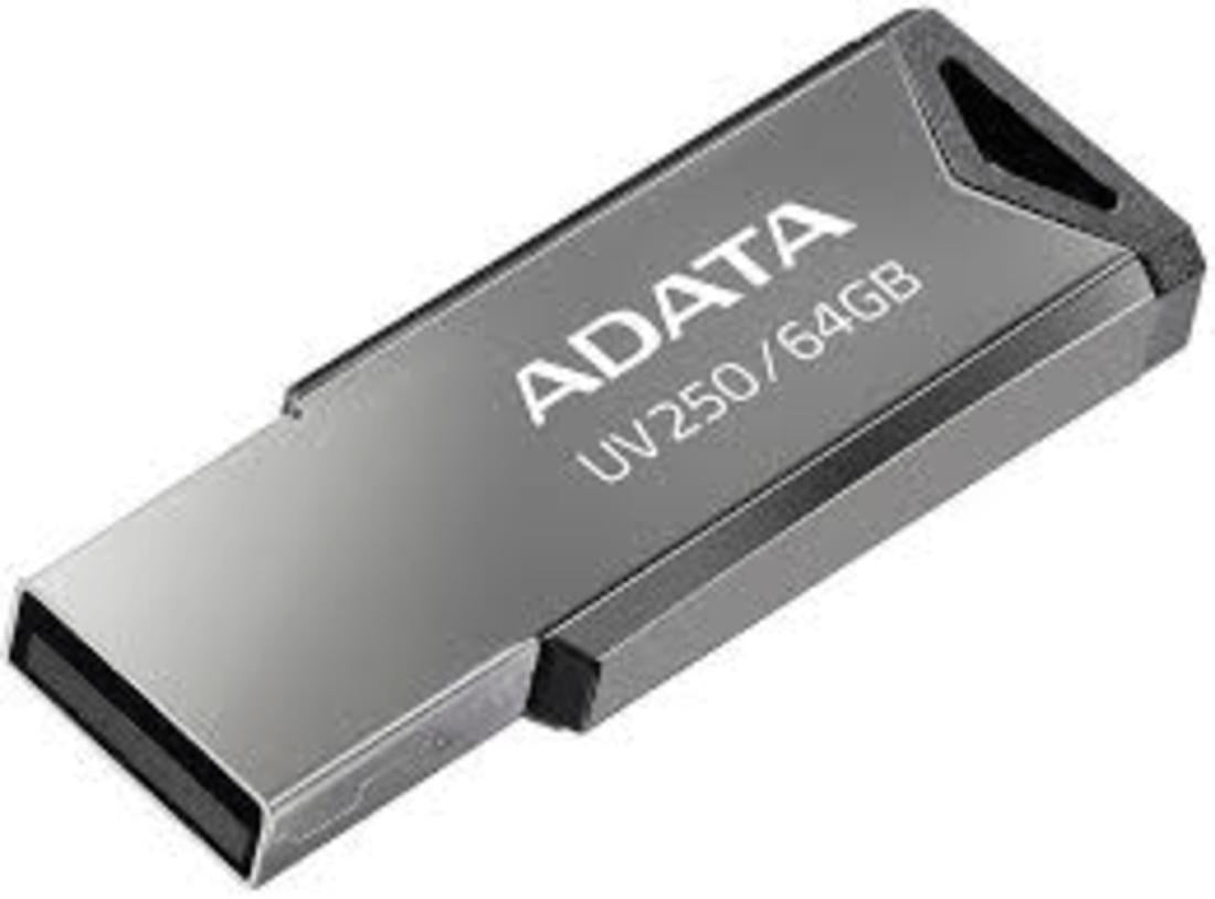 MEMORIA ADATA USB 64 GB UV250 2.0 PLATA METAL