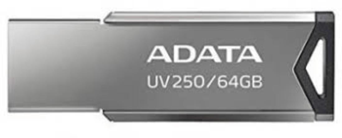MEMORIA ADATA USB 64 GB UV250 2.0 PLATA METAL