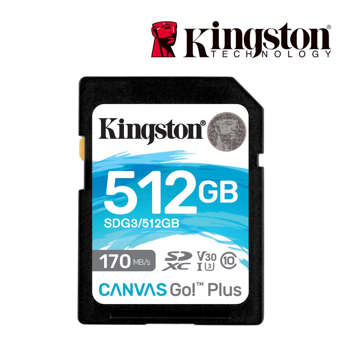 MEMORIA KINGSTON SD 512GB 170MB/S V30 CANVAS GO PLUS
