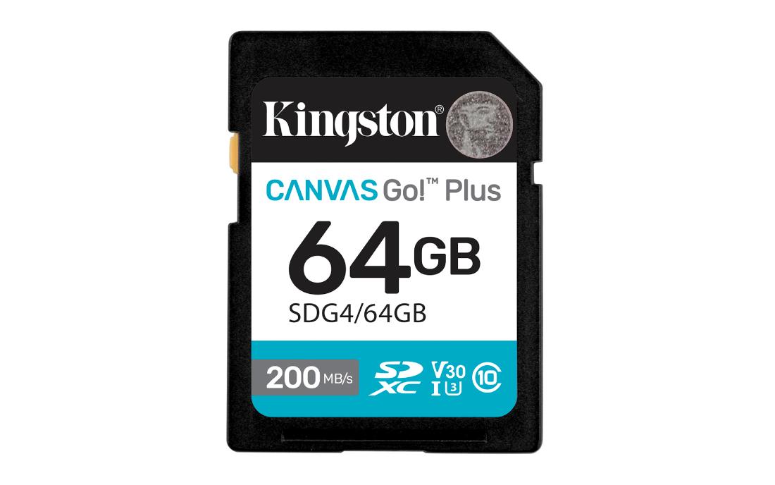 MEMORIA KINGSTON SD 64GB 200 MB/S V30 U3 CANVAS GO