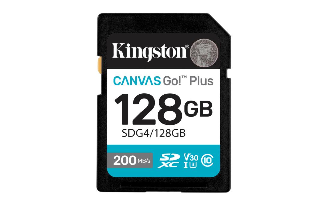 MEMORIA KINGSTON SD 128GB 200 MB/S V30 U3 CANVAS GO
