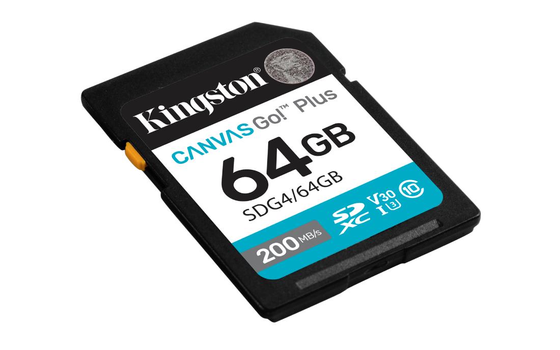 MEMORIA KINGSTON SD 64GB 200 MB/S V30 U3 CANVAS GO