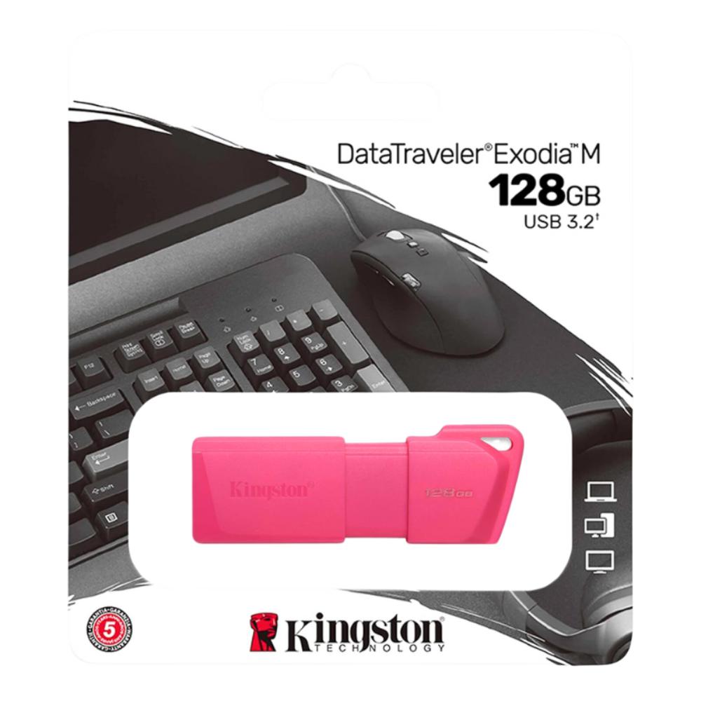 MEMORIA KINGSTON USB 128GB EXODIA-M 3.2 ROSA