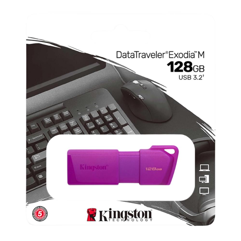 MEMORIA KINGSTON USB 128GB EXODIA-M 3.2 VIOLETA