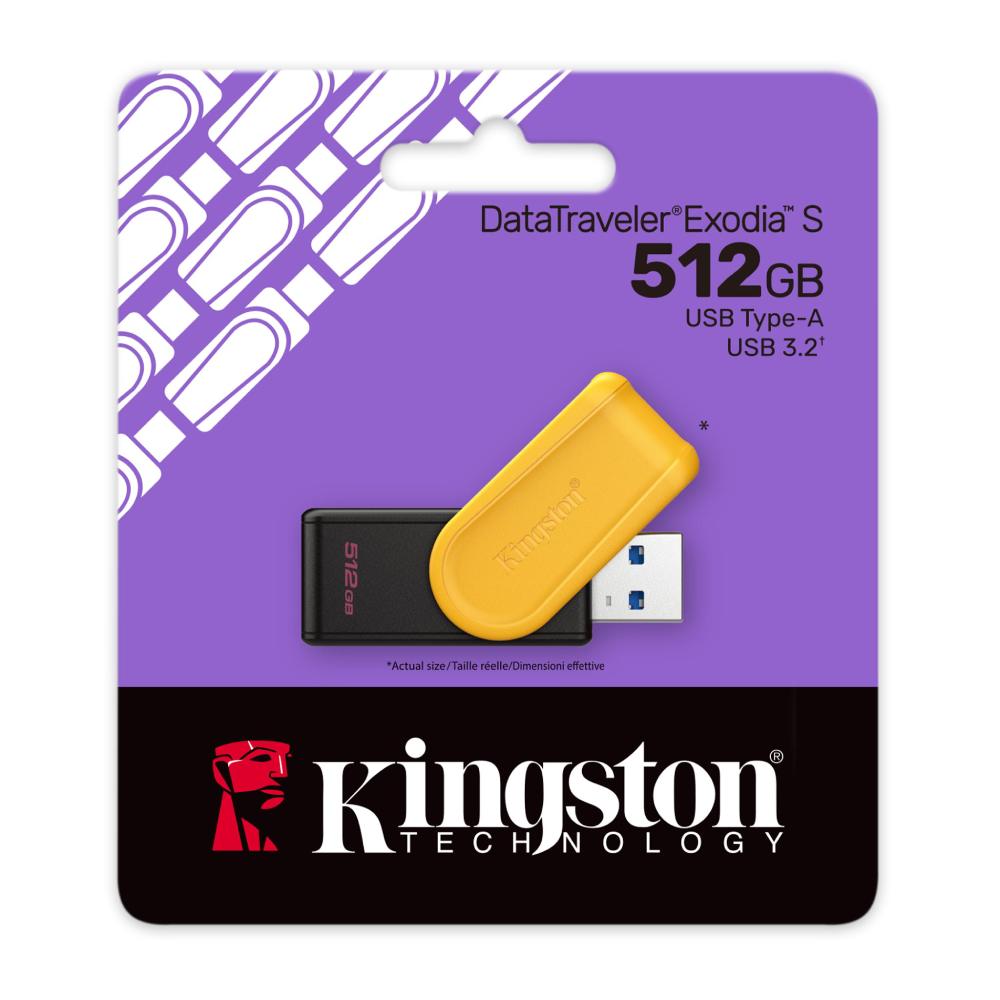 MEMORIA KINGSTON USB 512GB EXODIA S 3.2 YELLOW GIRATORIA