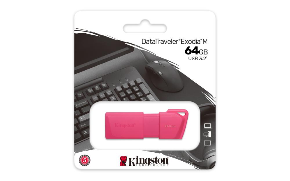 MEMORIA USB  KINGSTON 64 GB EXODIA M-ROSA