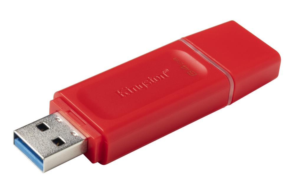 MEMORIA USB  KINGSTON 64 GB EXODIA 3.2 ROJO