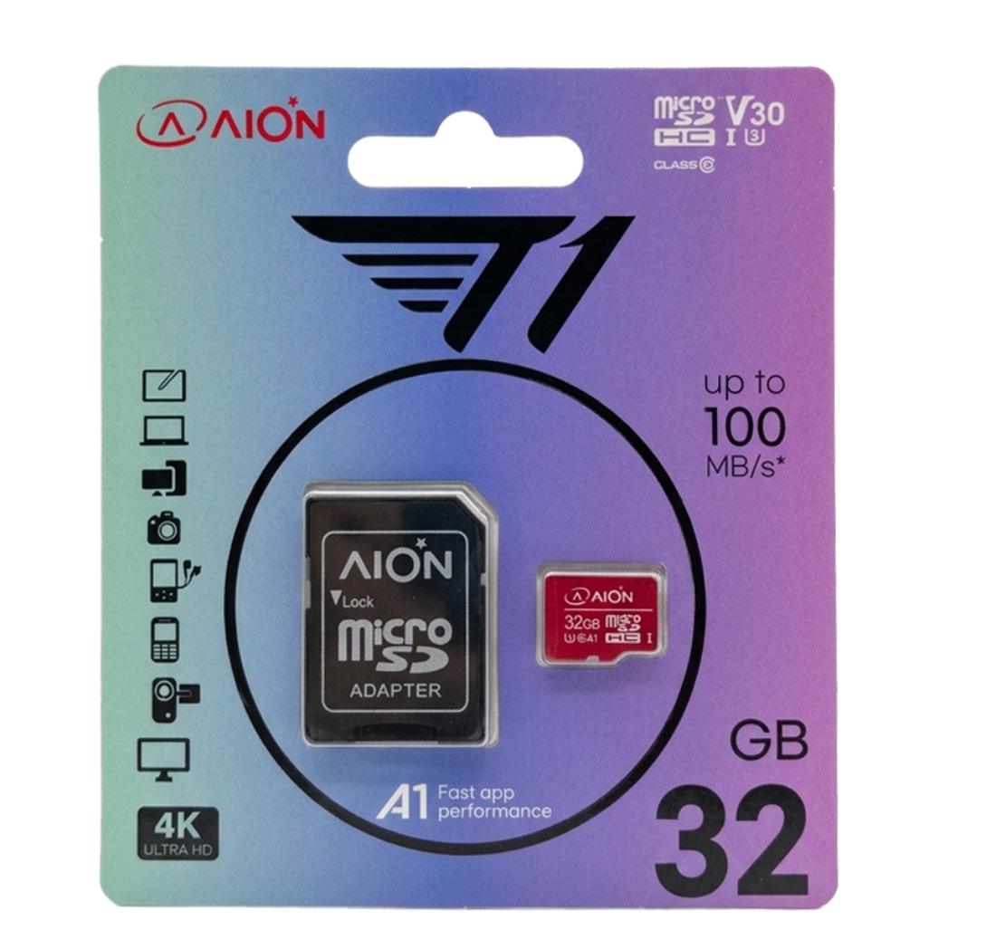 MEMORIA MICRO SD 32GB AION 4K U3 T1 100MBS