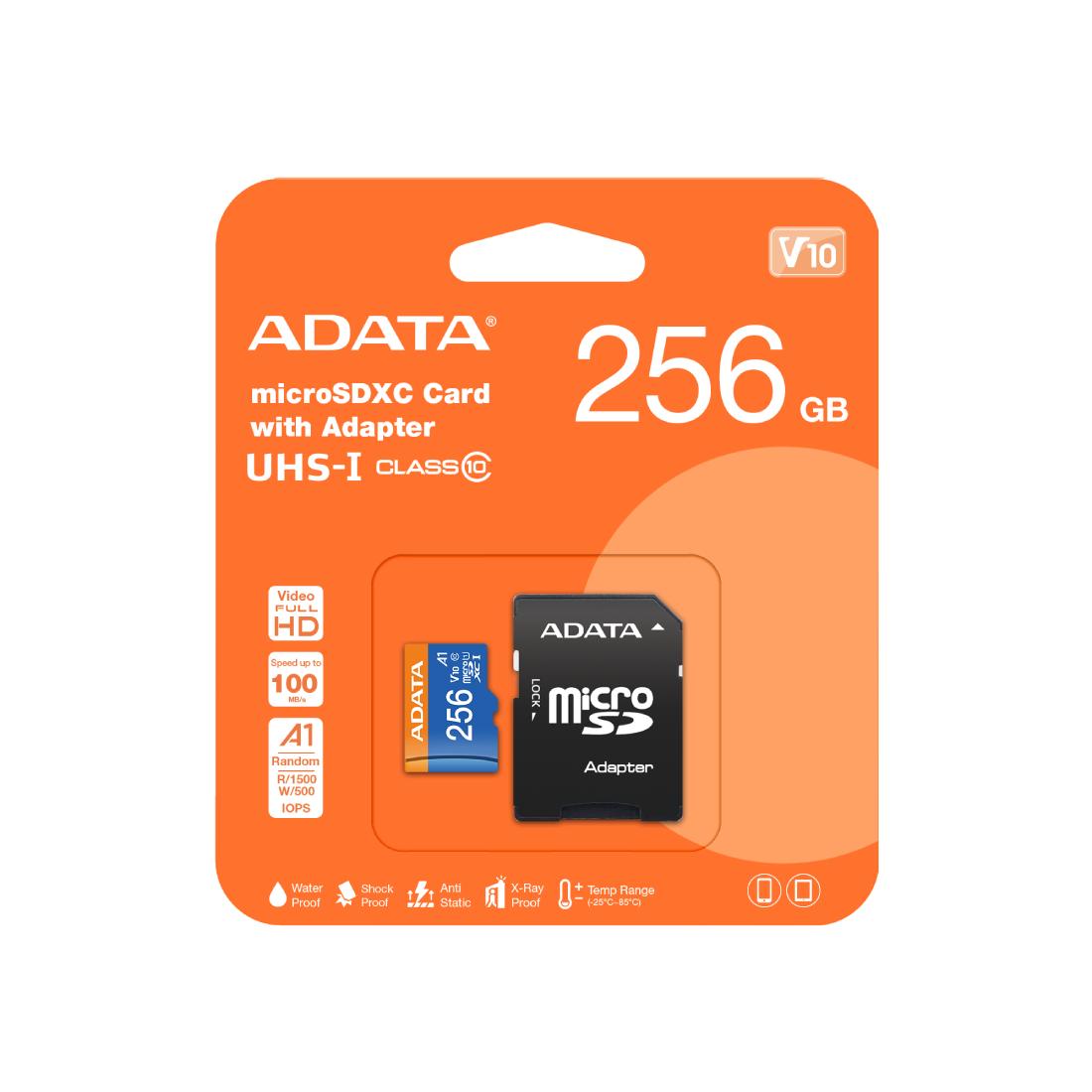 MEMORIA MICRO SD ADATA 256GB CLASE 10