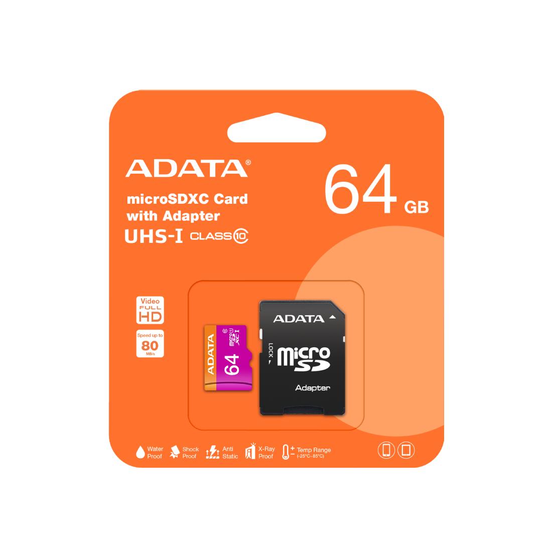 MEMORIA MICRO SD ADATA 64GB CLASE 10