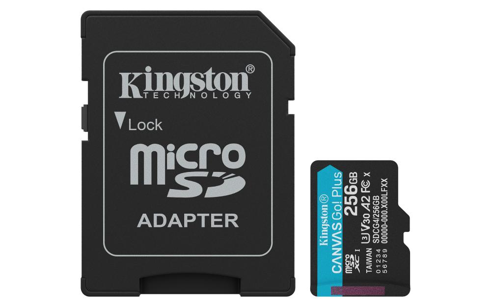 MEMORIA MICRO SD KINGSTON 256GB 4K U3 v30 A2 200MBS