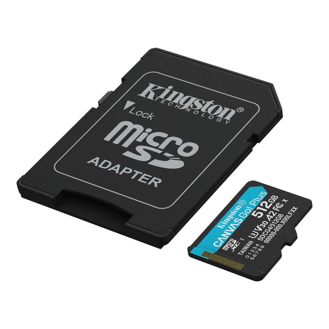 MEMORIA MICRO SD KINGSTON 512GB 4K U3 v30 A2 200MBS