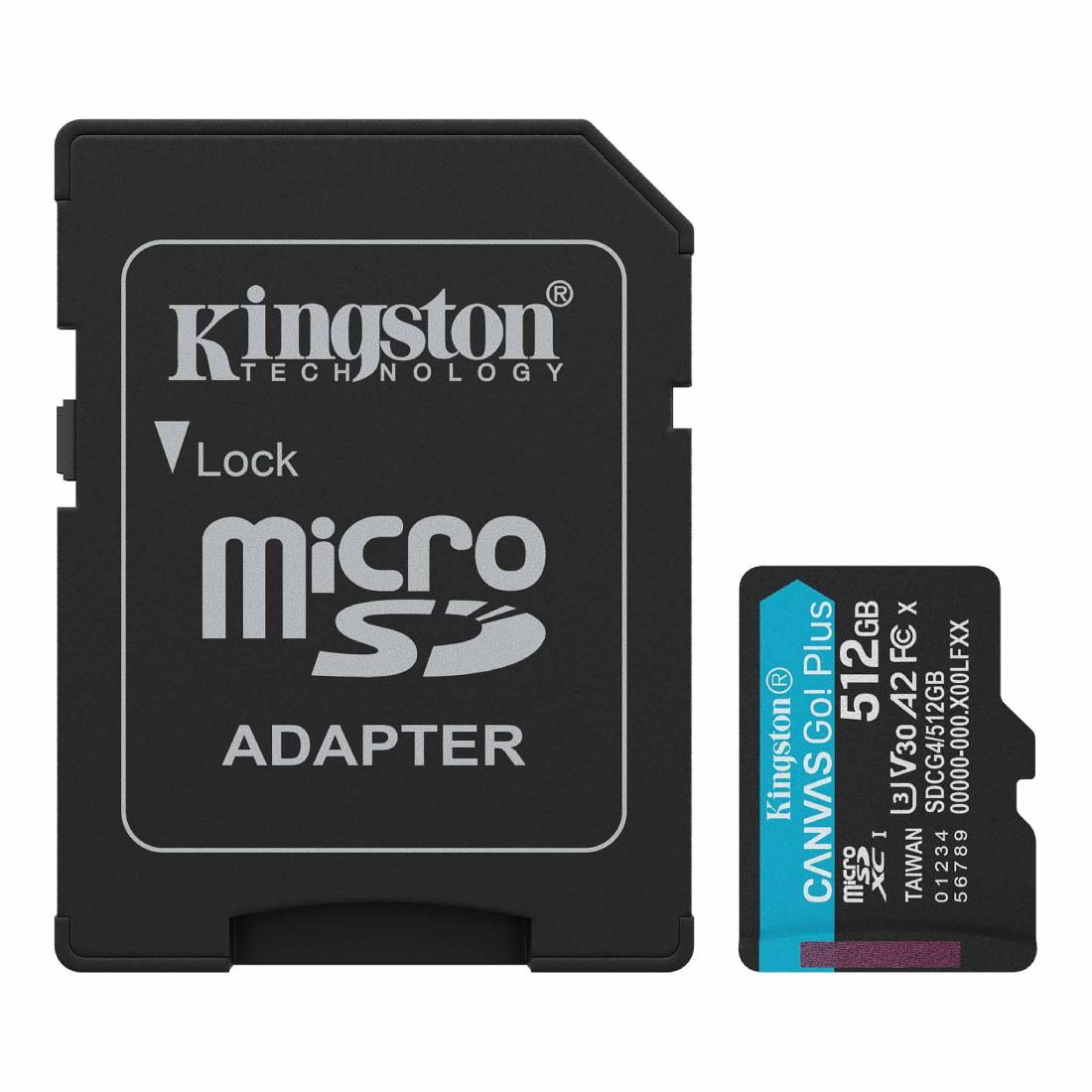 MEMORIA MICRO SD KINGSTON 512GB 4K U3 v30 A2 200MBS
