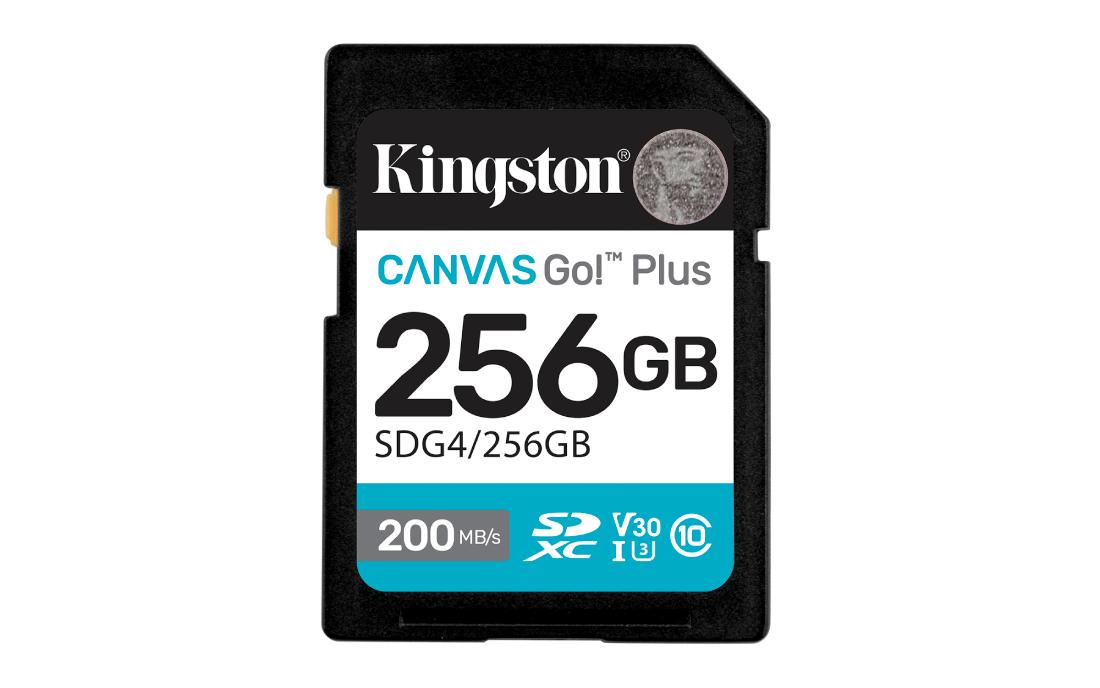 MEMORIA KINGSTON SD 256GB 200 MB/S V30 U3 CANVAS GO