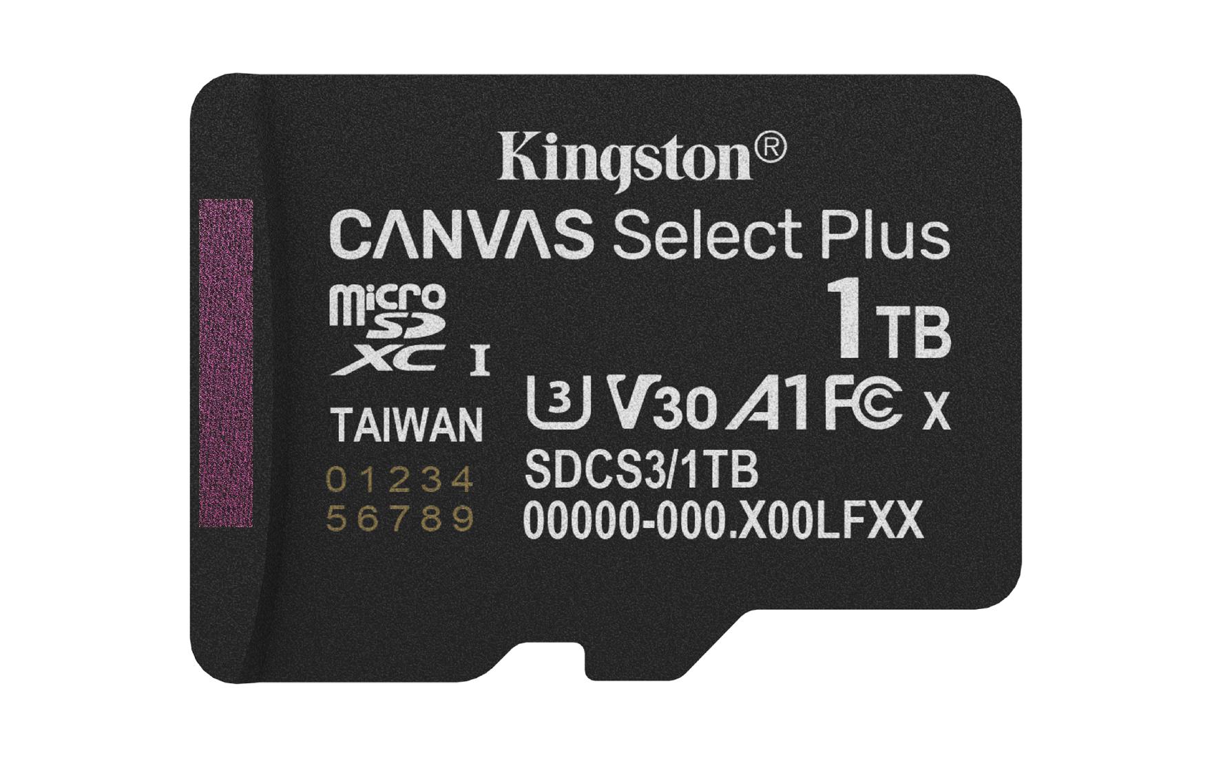 MEMORIA MICRO SD KINGSTON U3 V30 A1 1TB 150MBS