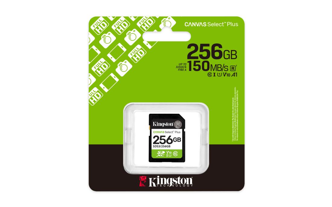 MEMORIA SD KINGSTON 256 GB CLASE 10 U1 150/MBS A1