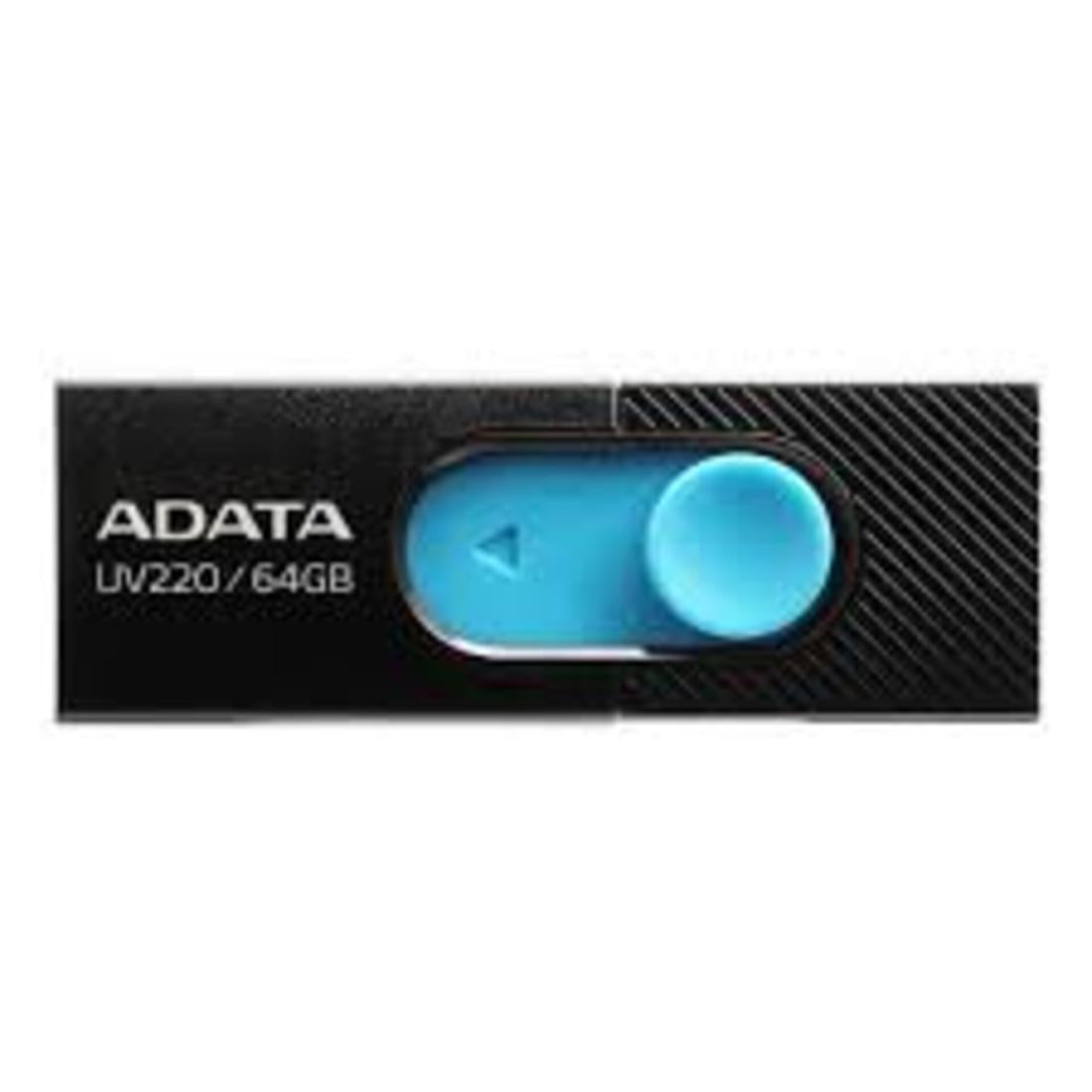 MEMORIA USB ADATA AUV220-64GB NEGRO/AZUL