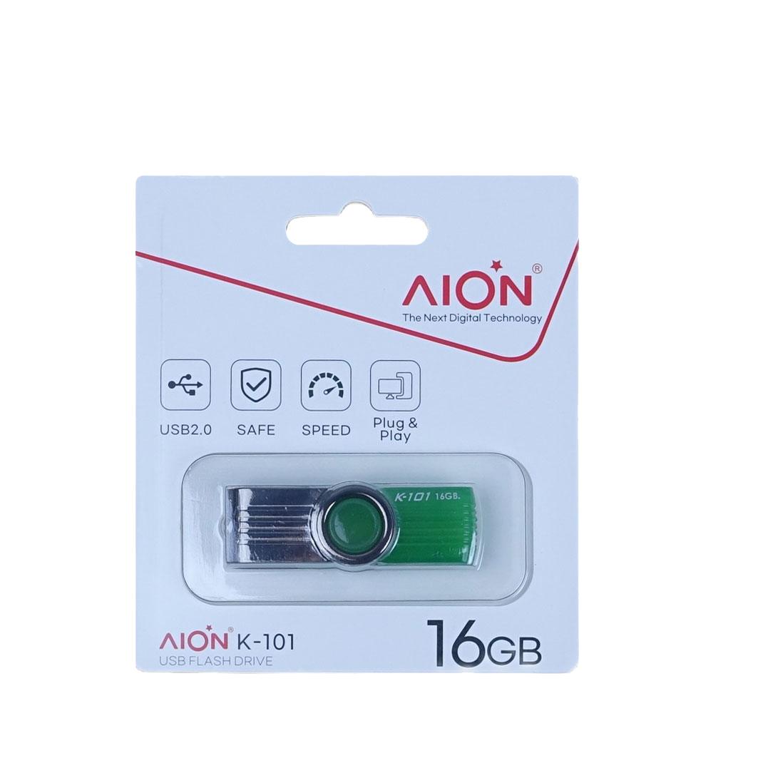 MEMORIA USB AION 16GB K101 PLASTICO COLOR  VERDE