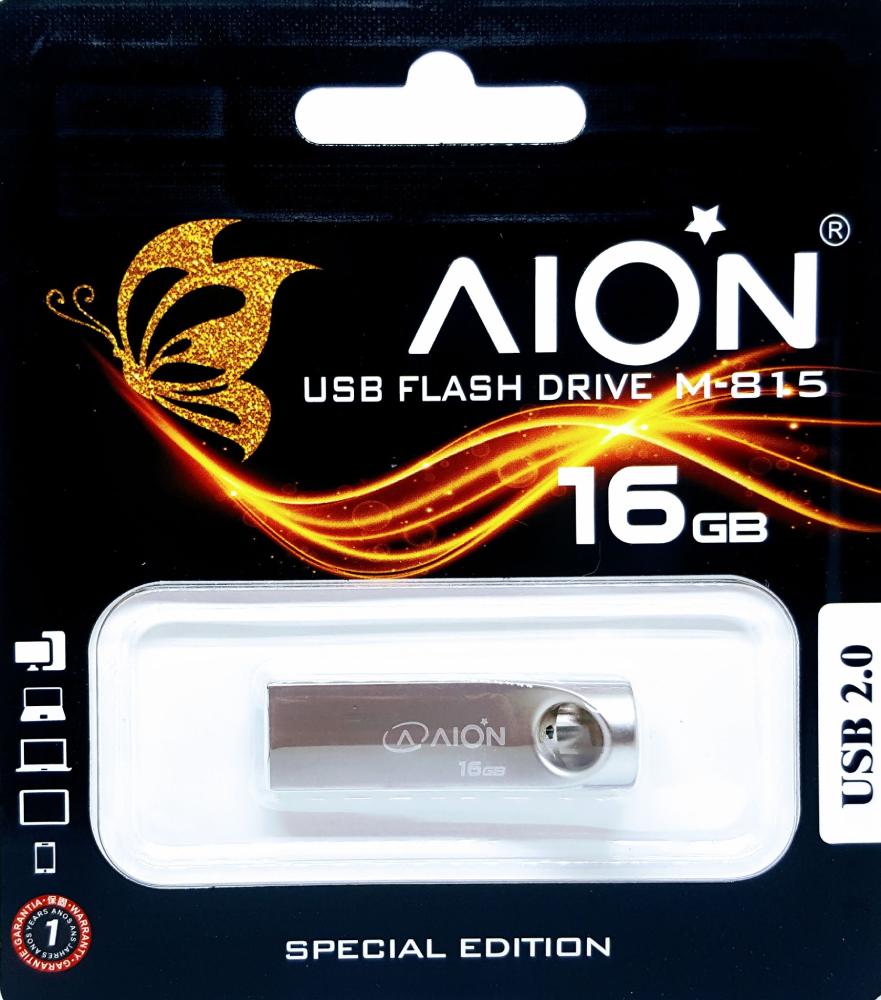 MEMORIA USB AION 16GB M815 METAL GLOSSY-CHROME