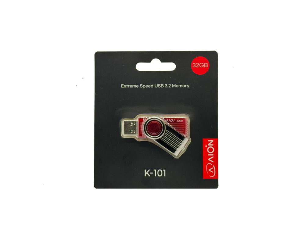 MEMORIA USB AION 32GB K101 3.2 PLASTICO COLOR  ROJO