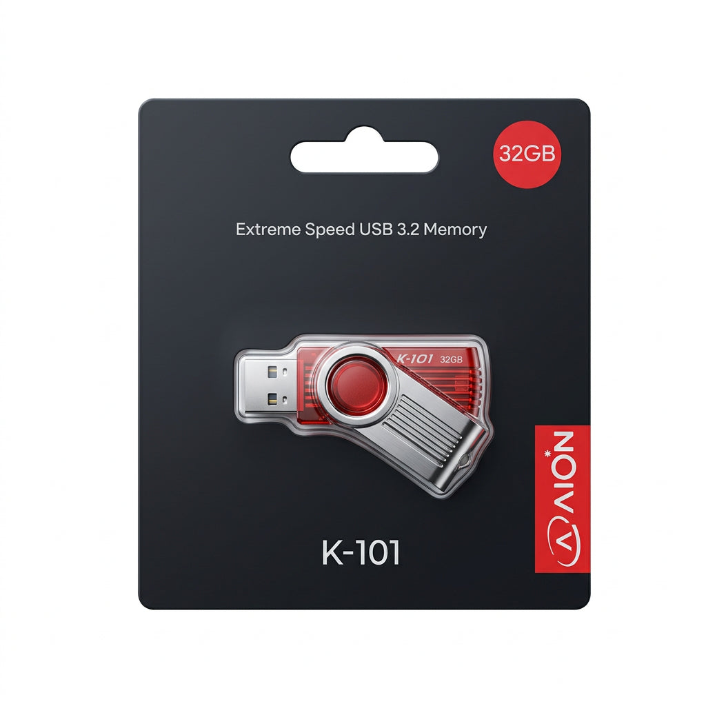 MEMORIA USB AION 32GB K101 3.2 PLASTICO COLOR  ROJO
