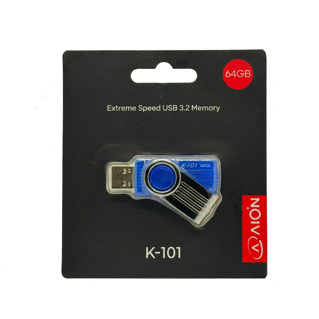 MEMORIA USB AION 64GB K101 3.2 PLASTICO COLOR  AZUL